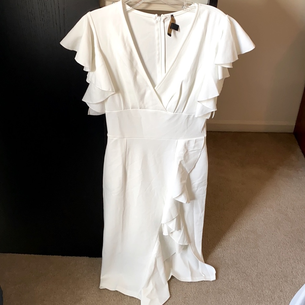 White ruffled dress